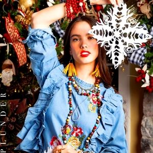 Multi color beads on dark Brown cord necklace